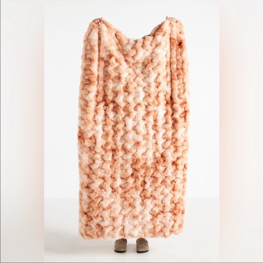 COPY - Anthropologie Luxe Faux Fur Throw Blanket